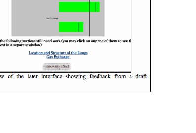 Text Box:  Figure 2-2. View of the later interface showing feedback from a draft summary.